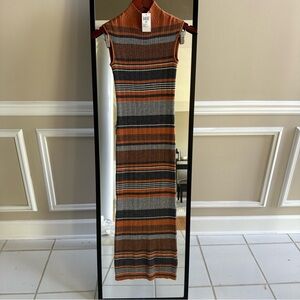 House of Harlow Rustic Striped Sleeveless Knit Dress